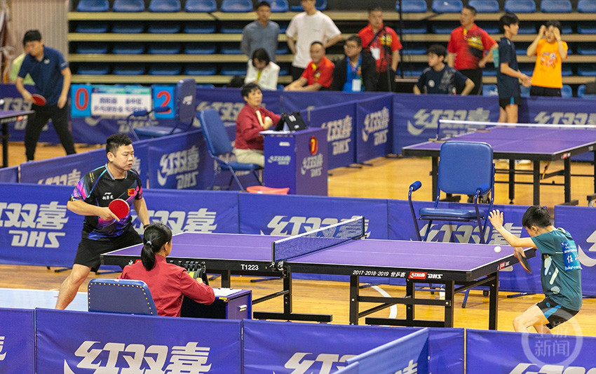 重庆市第十二届全民健身运动会乒乓球比赛开赛